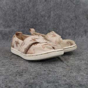 Toms Shoes Toddler 6 Flats Butterfly Comfort Adjustable Strap Metallic Gold Pink